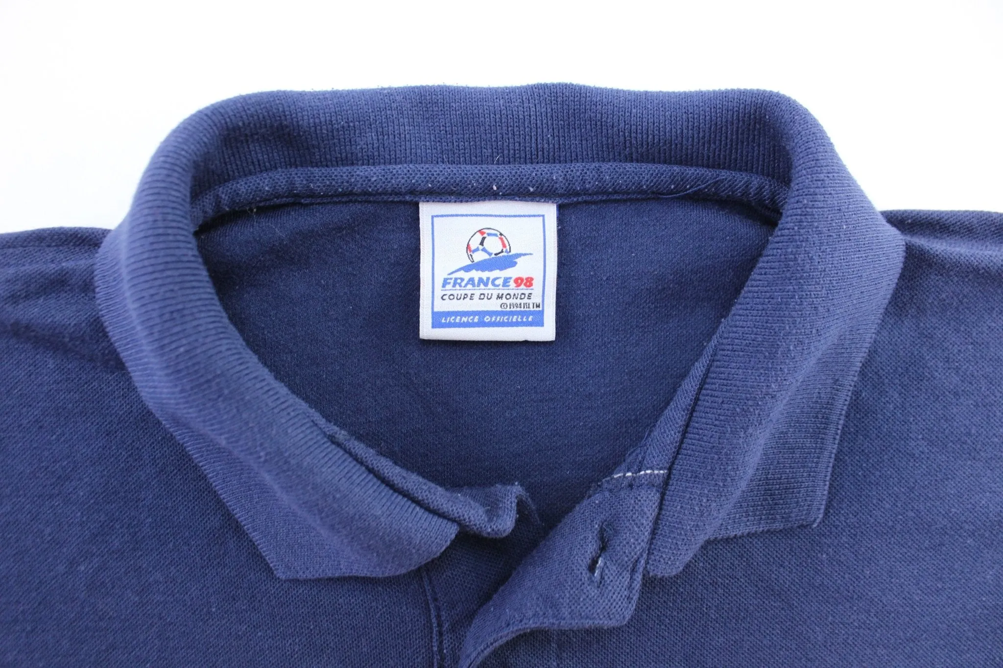 1998 France Soccer Button Down Polo