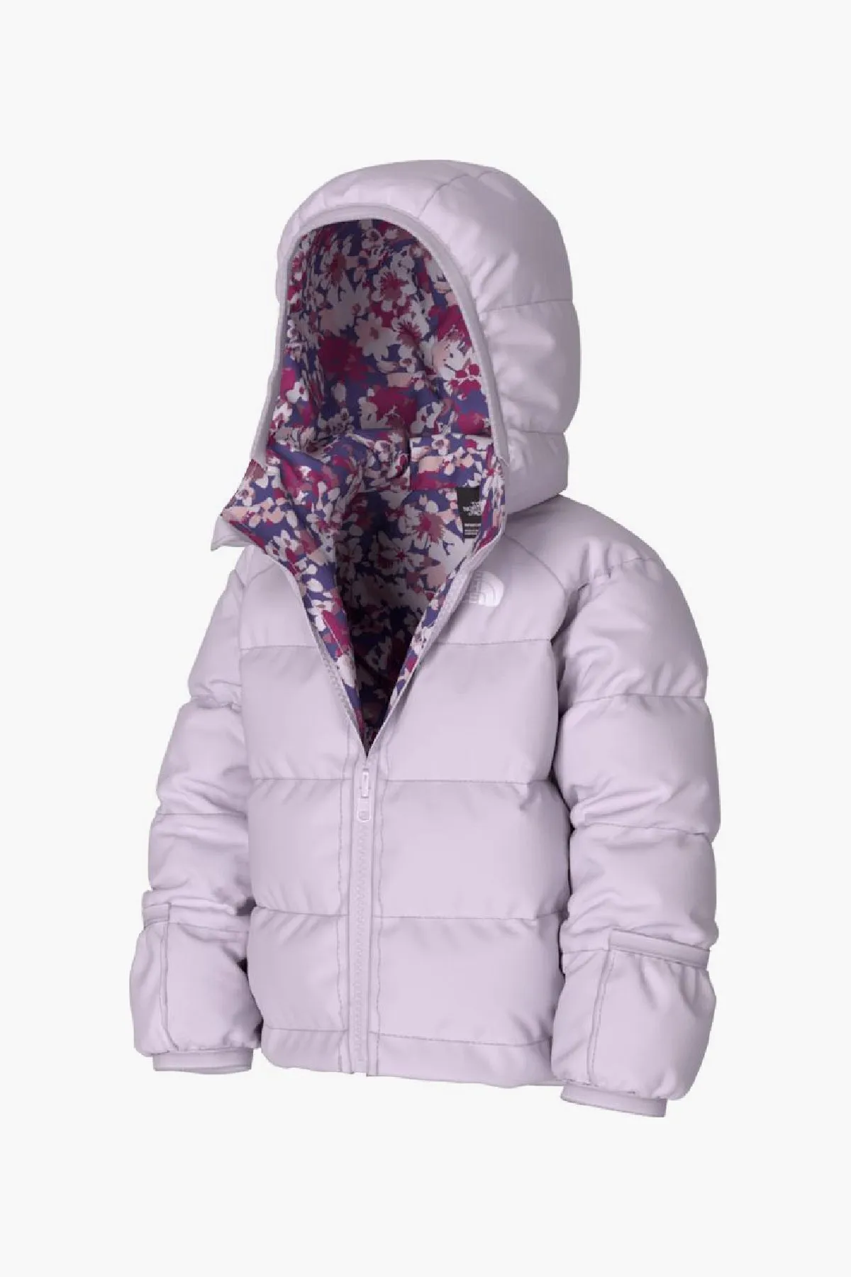 Baby Girl Jacket North Face Reversible Perrito Lavender Fog