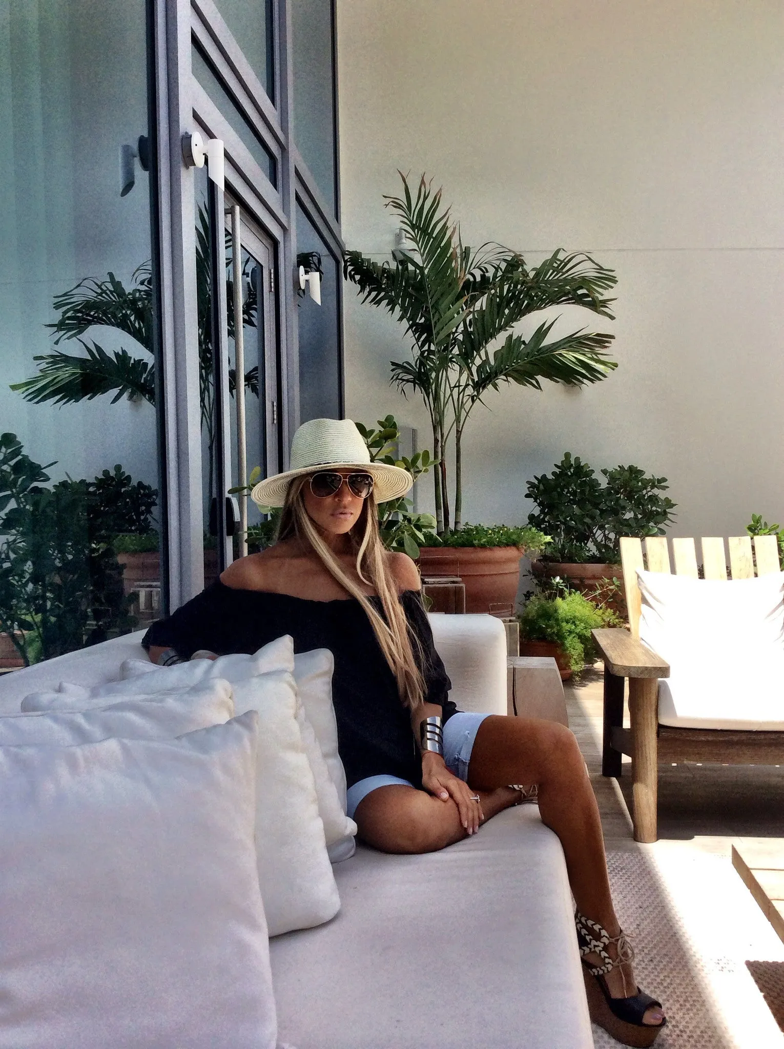 Black Off Shoulder Top - The Ibiza