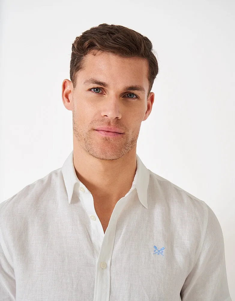 Crew Clothing Short-Sleeve Linen Shirt