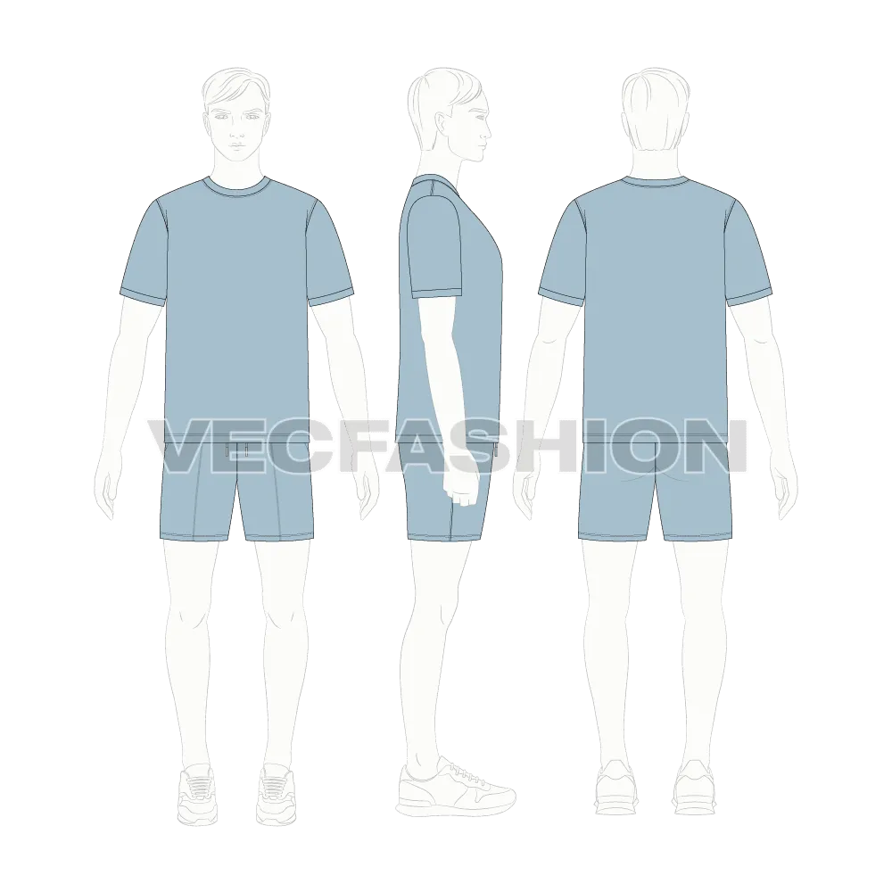 Mens Loungewear Vector Clothing Set