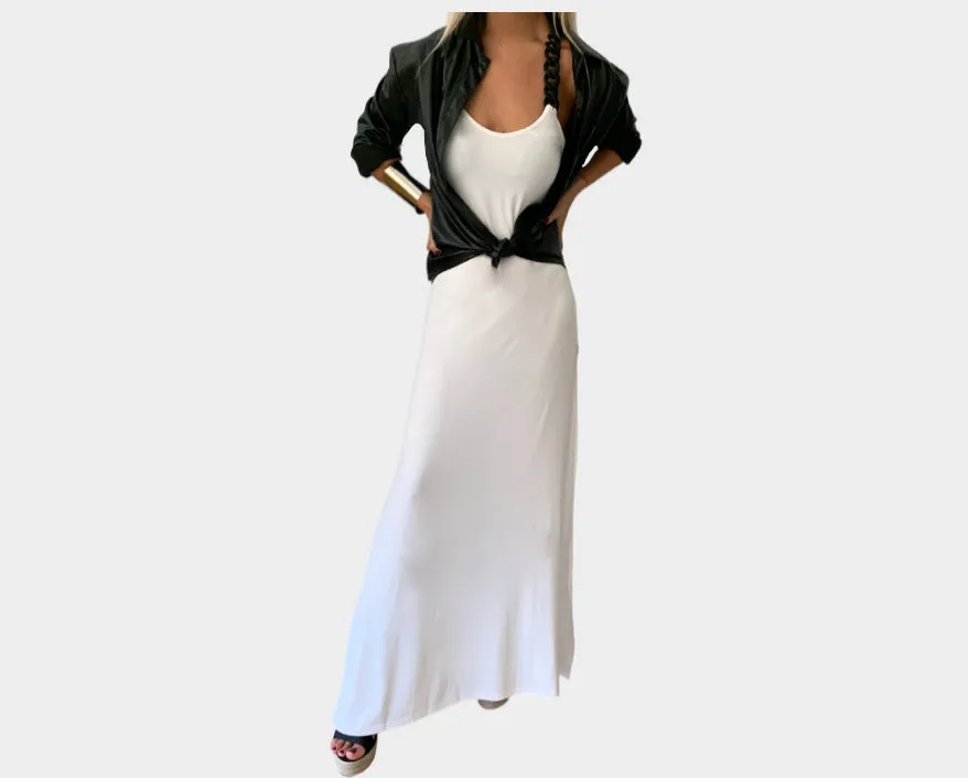 Metal Black Color Vegan Leather Long Sleeve Shirt - The Monaco