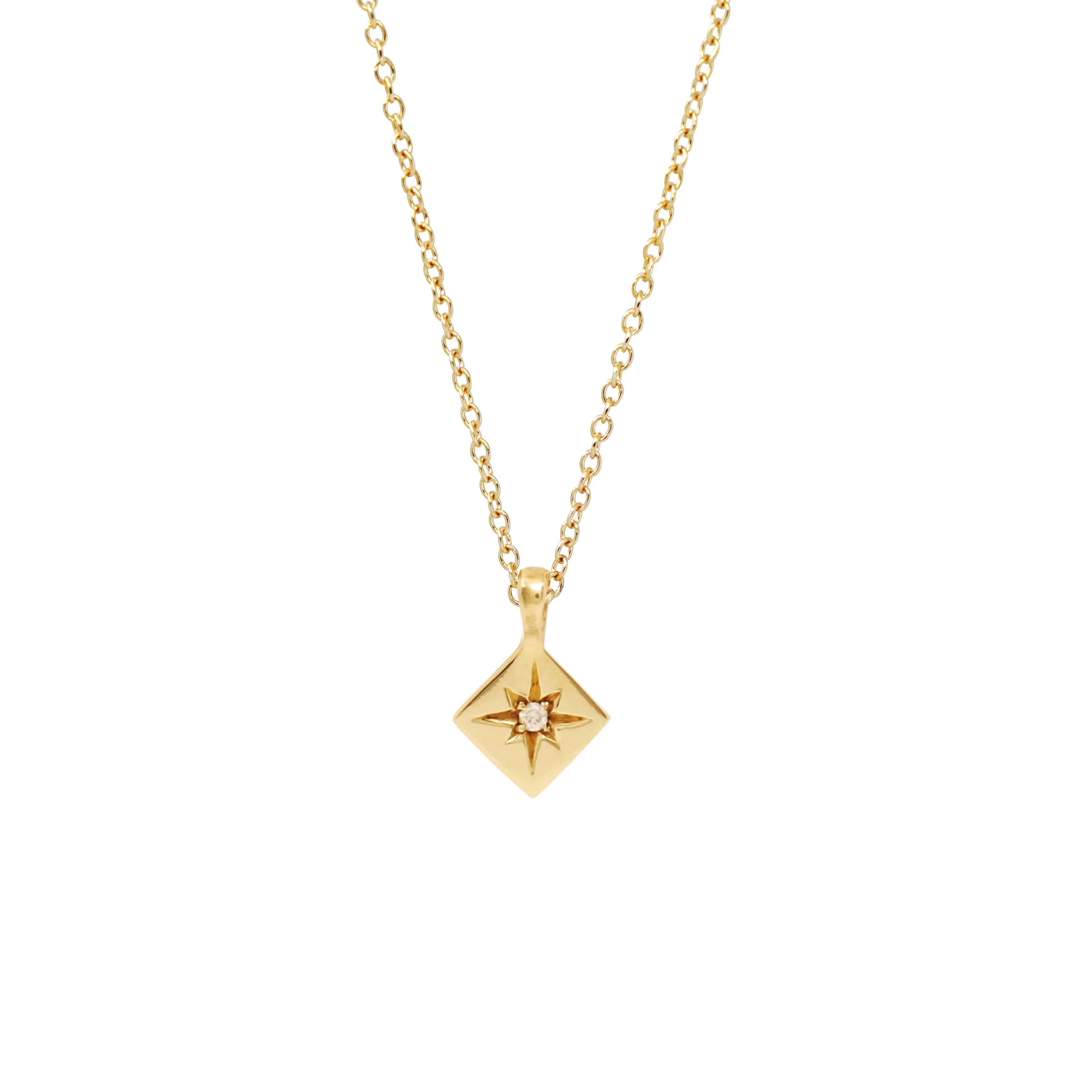North Star Necklace - 14K Yellow Gold